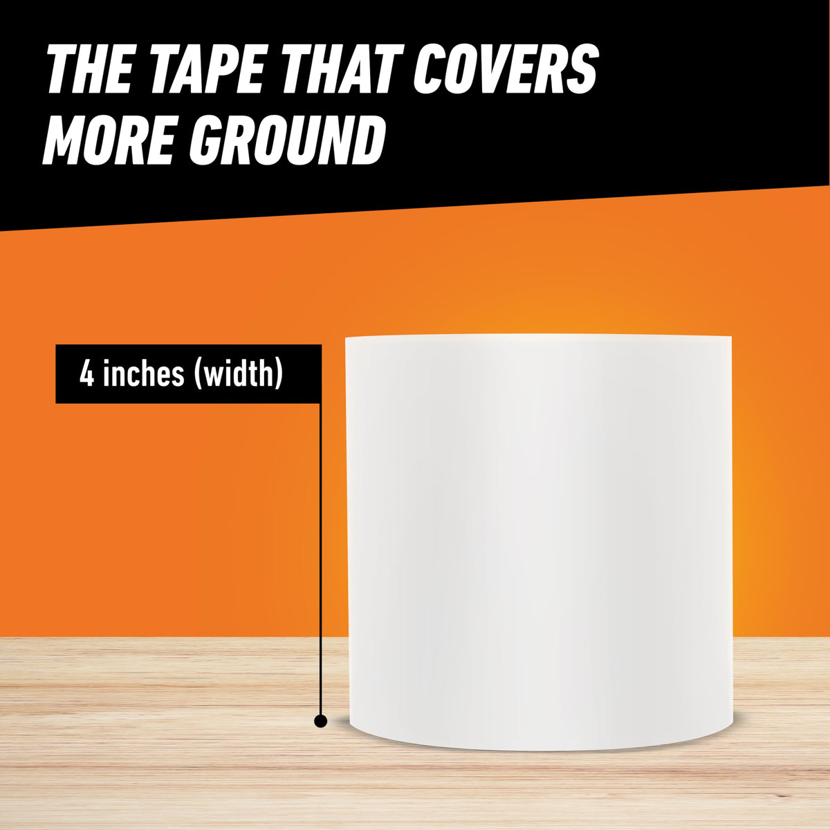 Gorilla Waterproof Patch & Seal Tape, 4 in x 10 ft, White