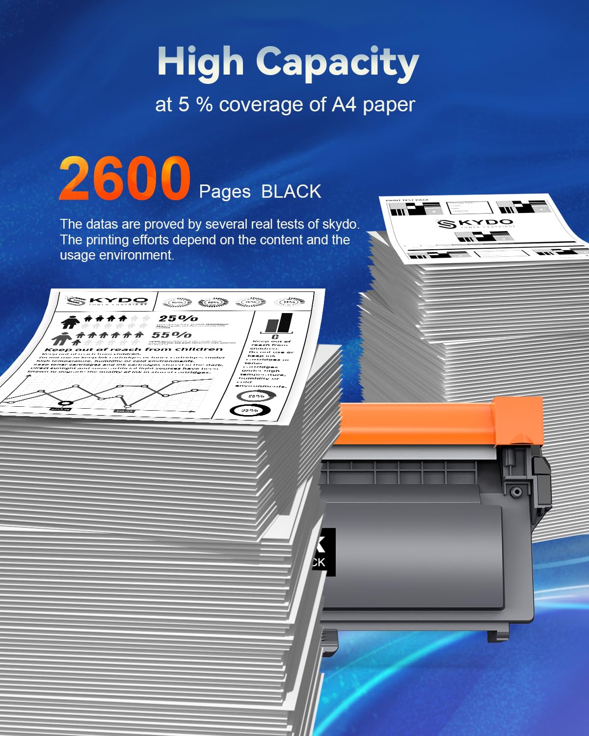 TN660 Compatible Toner Cartridges for Brother, Black (2 Pack)