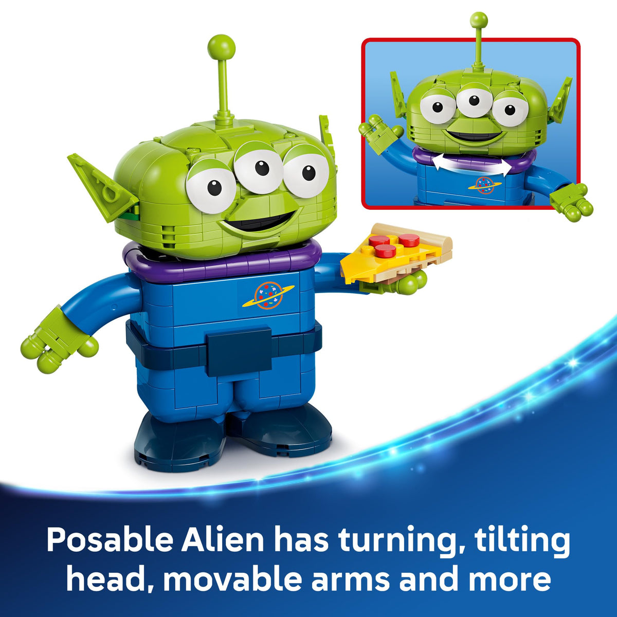 LEGO Disney Pixar Toy Story Alien with Pizza Planet Rocket, 43307