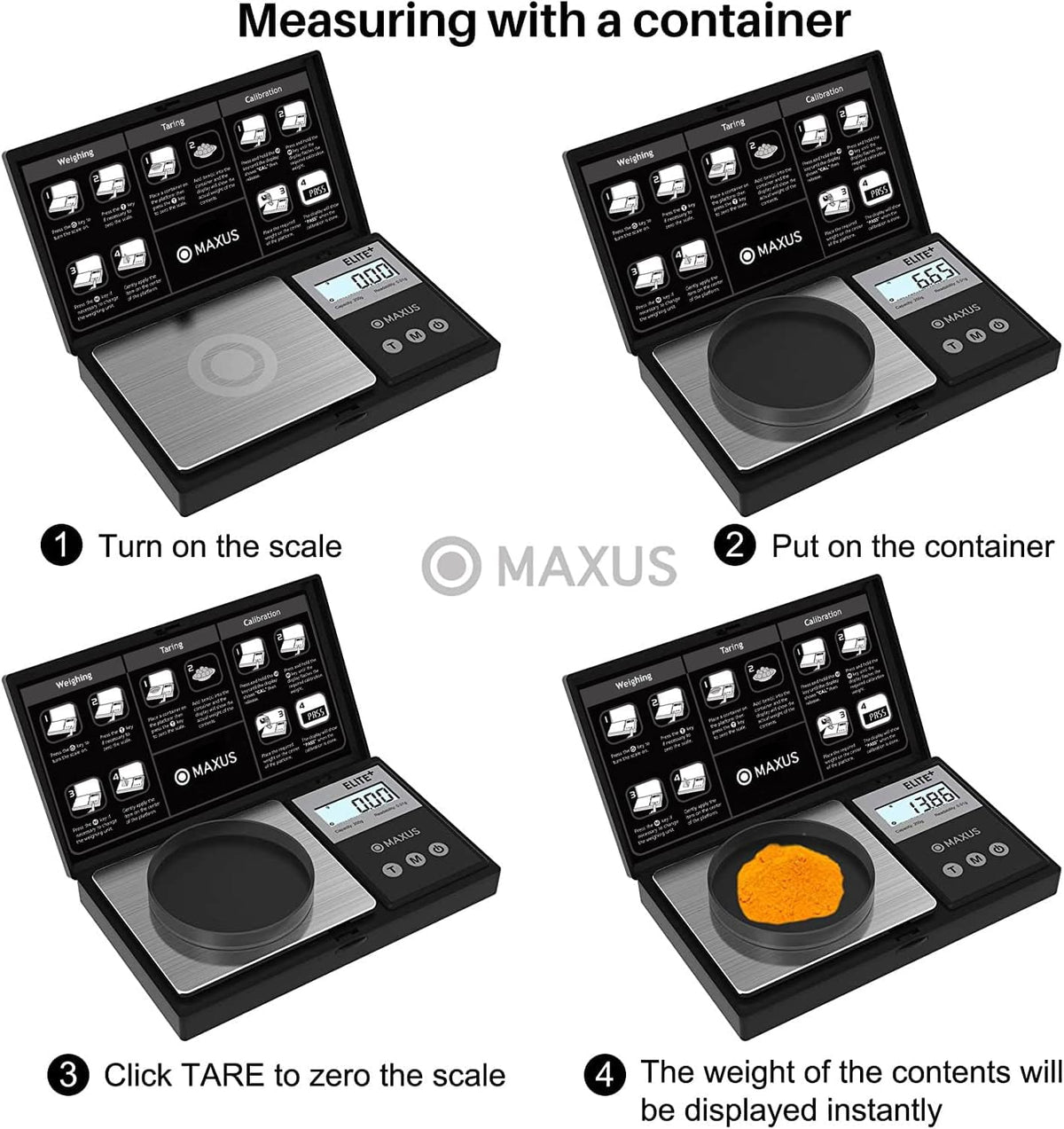 MAXUS Precision Pocket Scale, 500 g x 0.01 g