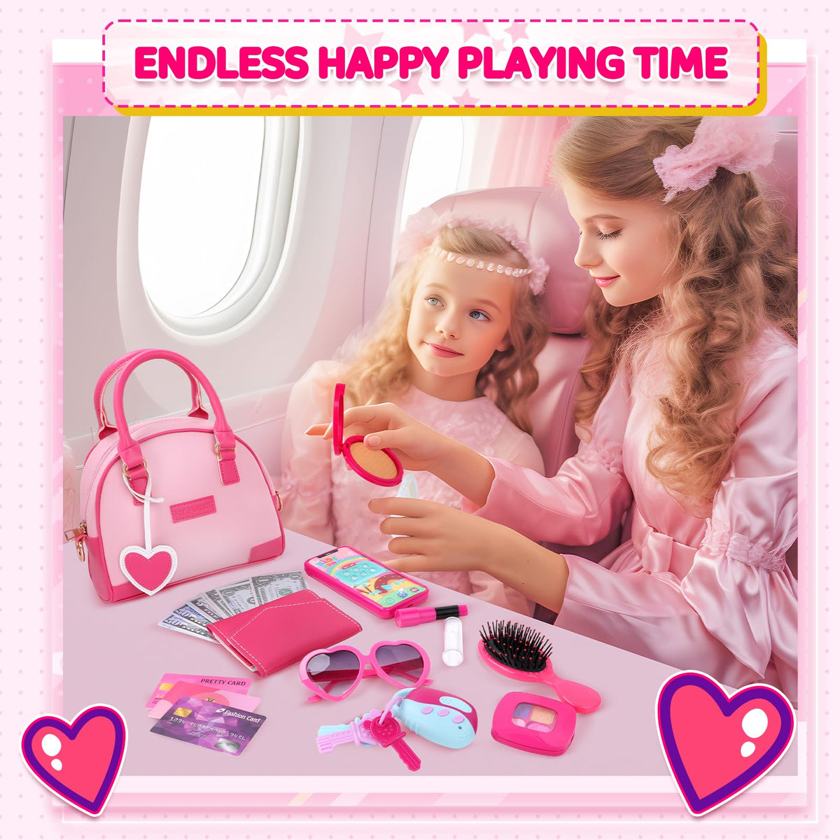 INNOCHEER Kids' Toy Purse with Pretend Makeup