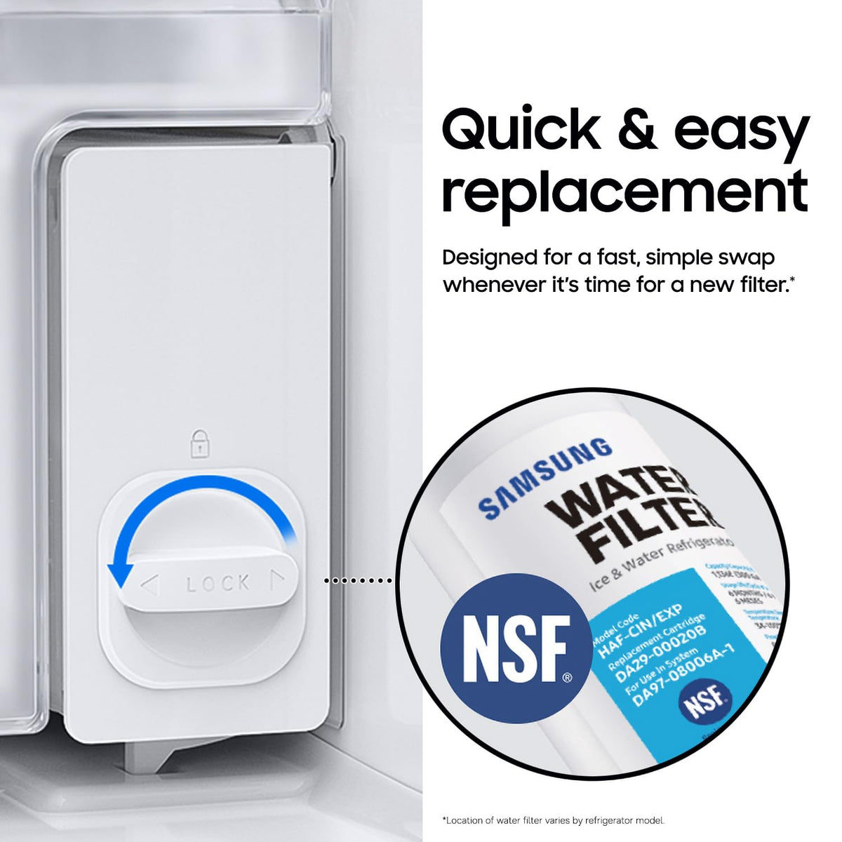 Samsung Refrigerator Water and Ice Filter HAF-CIN/EXP, 1 Pack