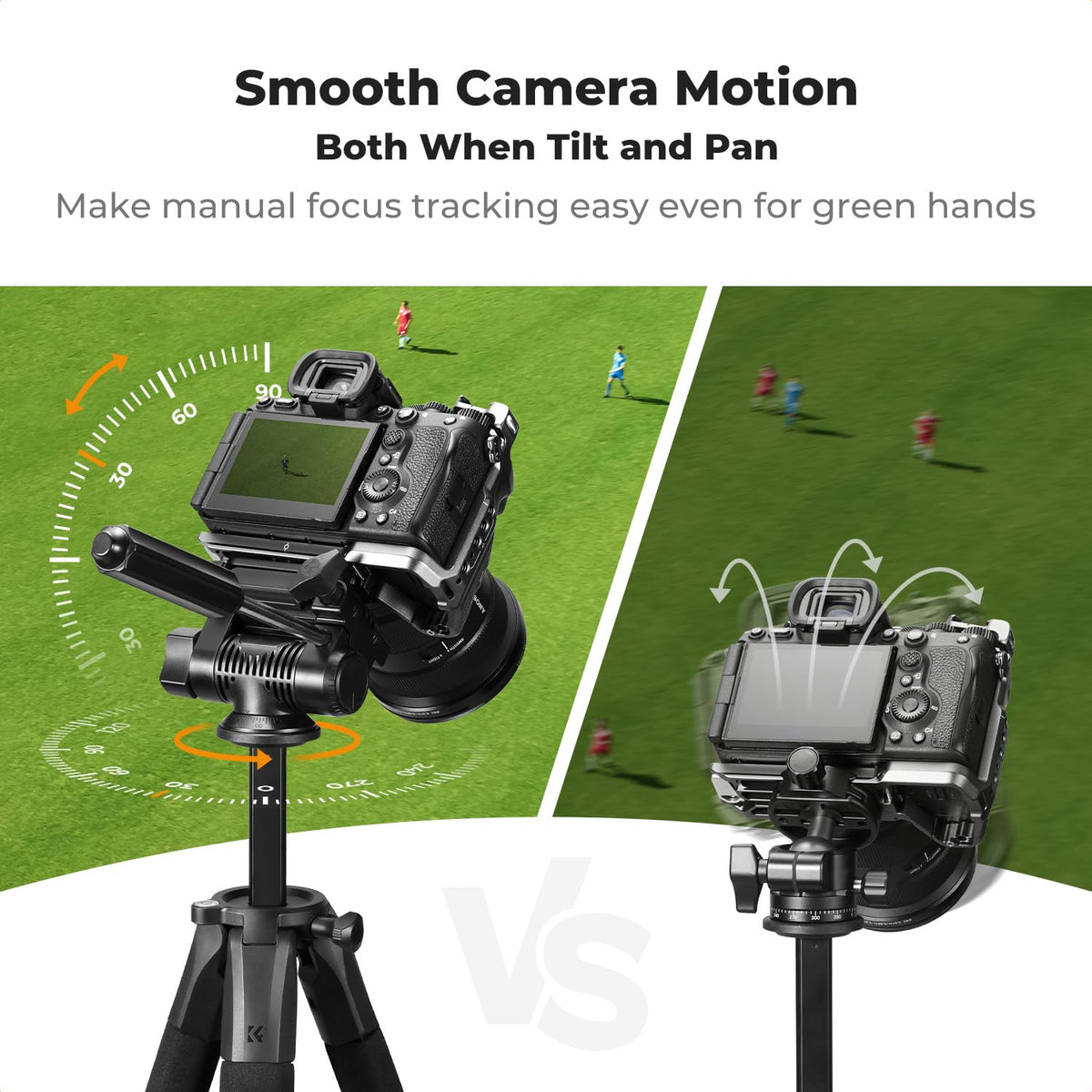 K&F CONCEPT 75" Lightweight Tripod with Remote & Phone Holder