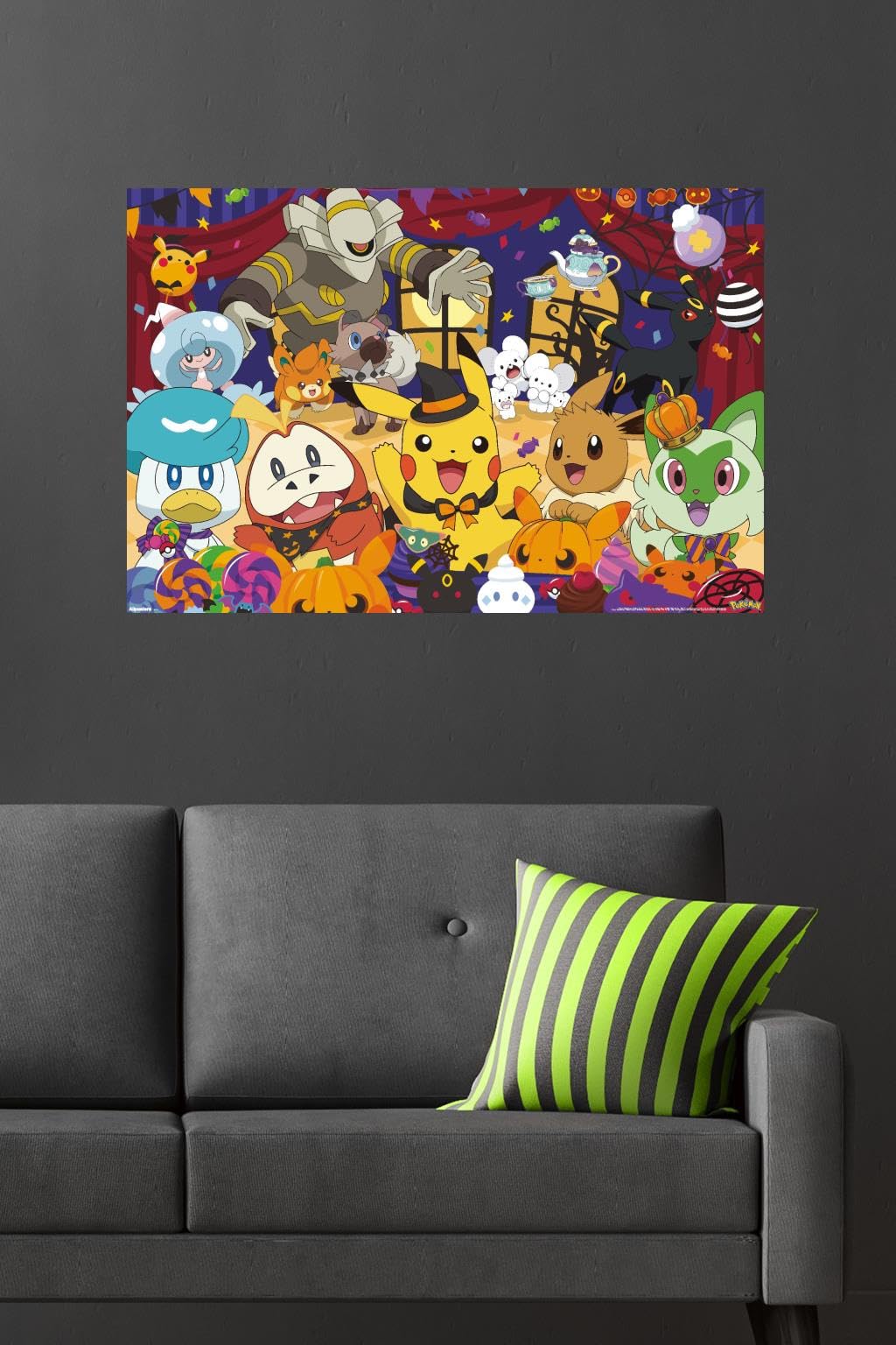Pokémon: Halloween Party- Group Wall Poster, 34L" x 22.4W"