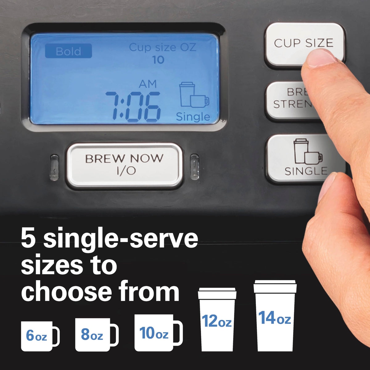 Hamilton Beach FlexBrew Trio 3-Way Coffee Maker, 49902C, Black