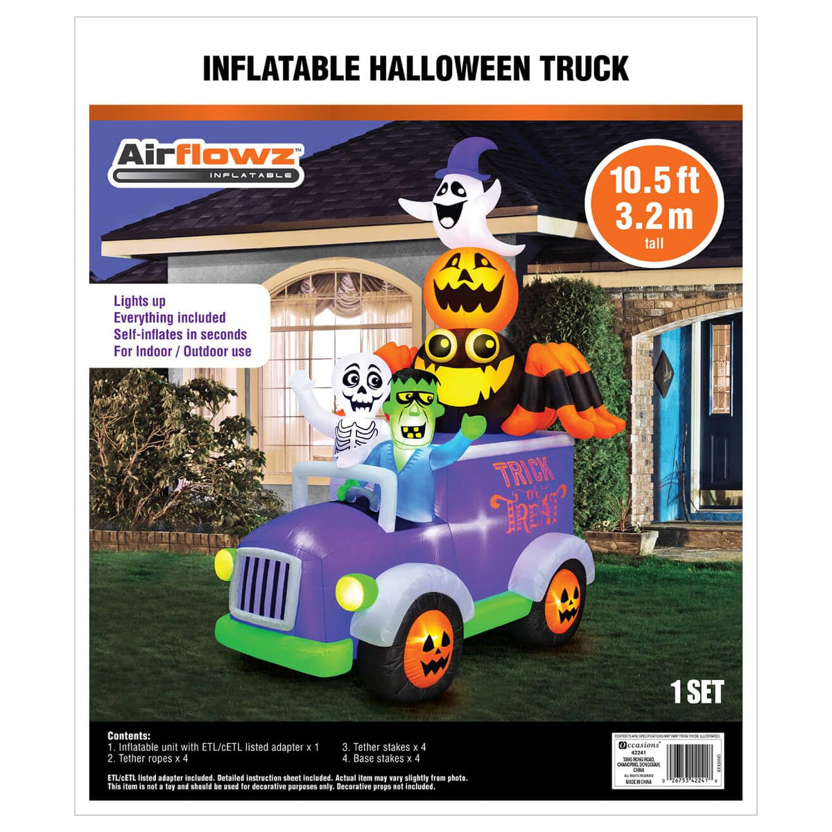 Occasions Inflatable Halloween Truck, 10.5 ft Tall