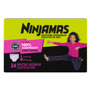 Pampers Ninjamas Bedwetting Underwear Girls, Size L, 34 Count