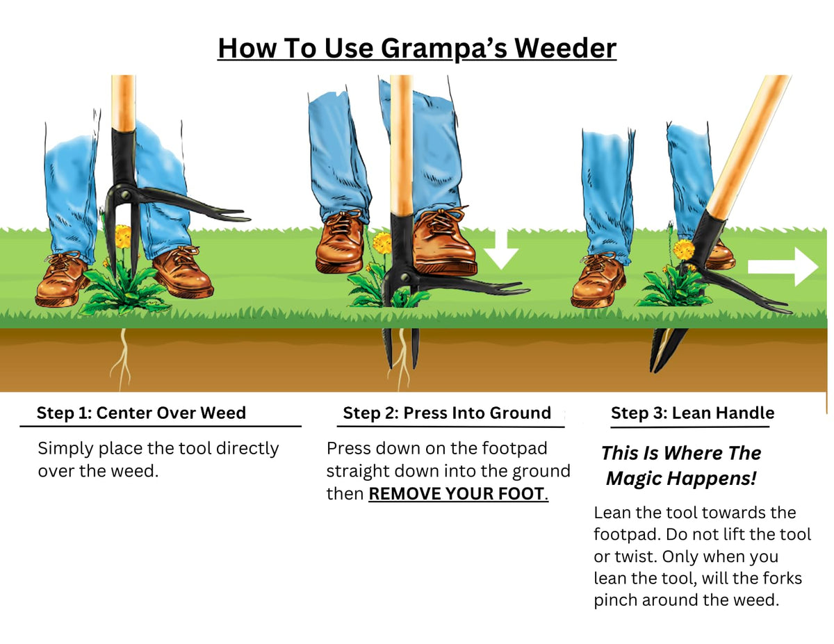 Grampa's Weeder Original Stand Up Weed Puller