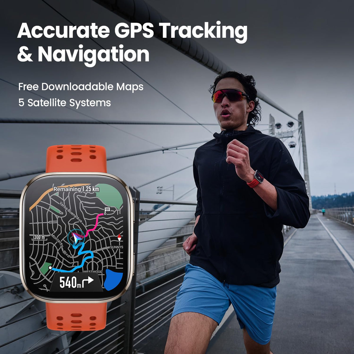 Amazfit Bip 6 Smart Watch, 46 mm, Black