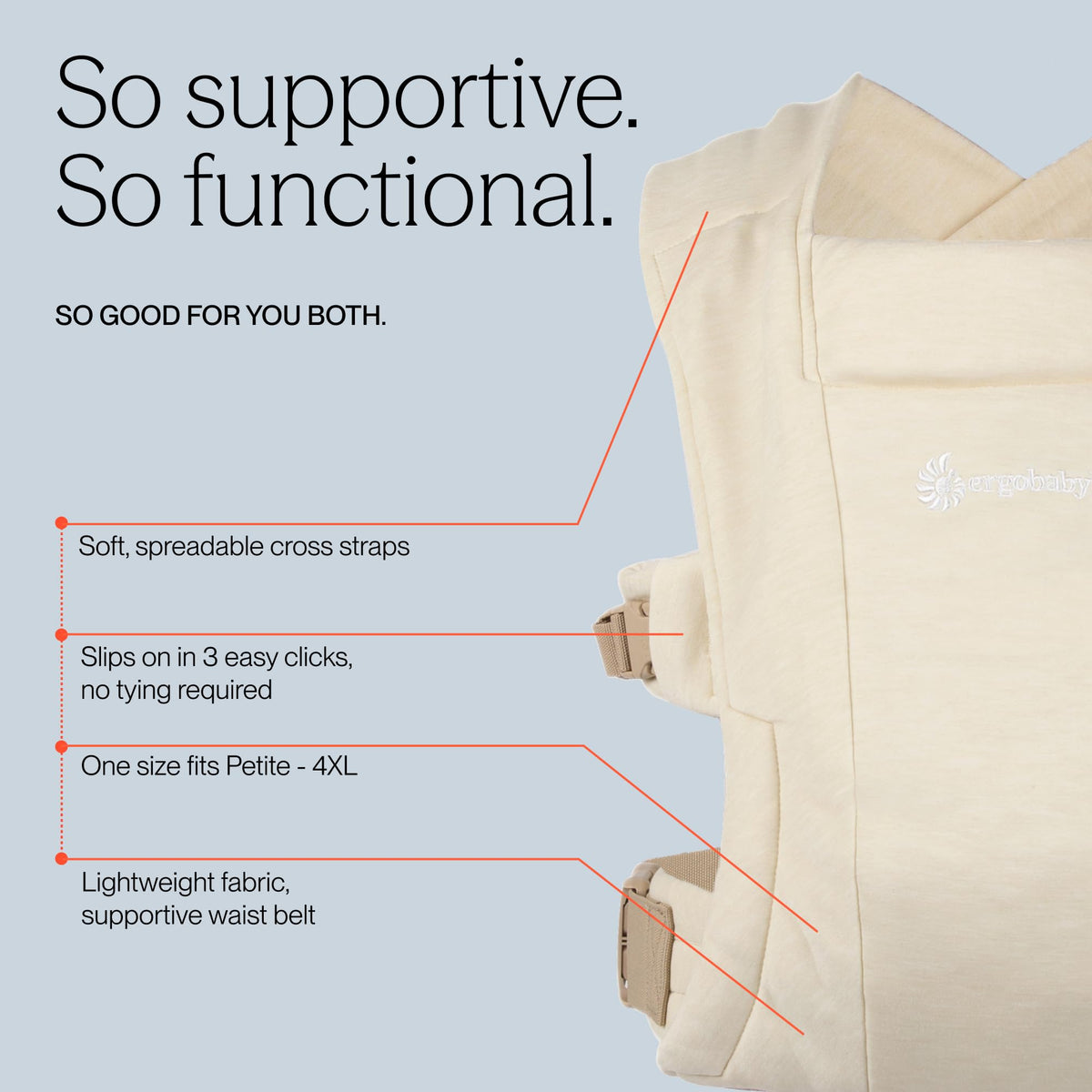 Ergobaby Embrace Newborn Baby Carrier, 0-12 Months
