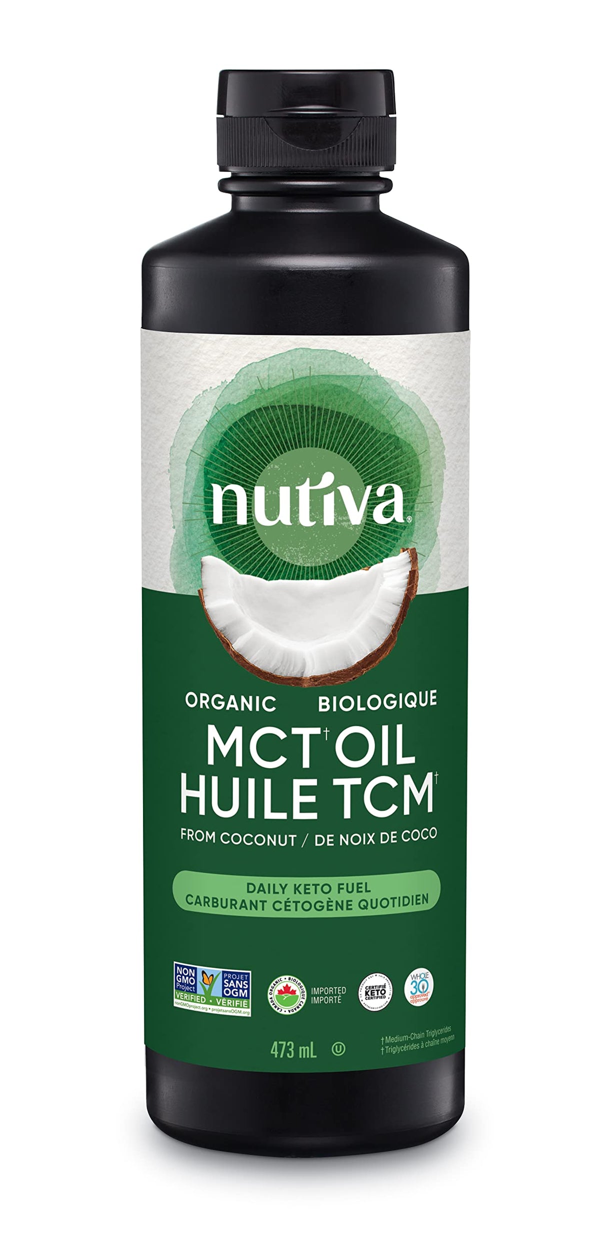 Nutiva Organic MCT Oil, Unflavoured, 473 mL