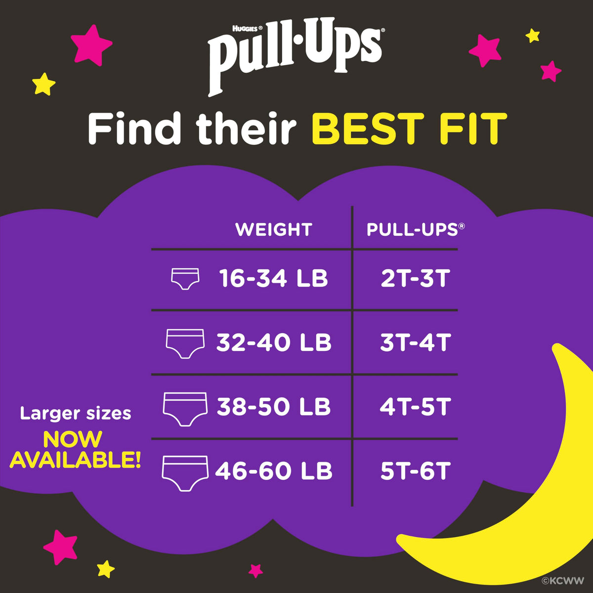 Pull-Ups Girls' Night-Time Potty Training Pants, 4T-5T, 52 Count