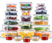 Pure Future 50-Piece Plastic Food Storage Container Set