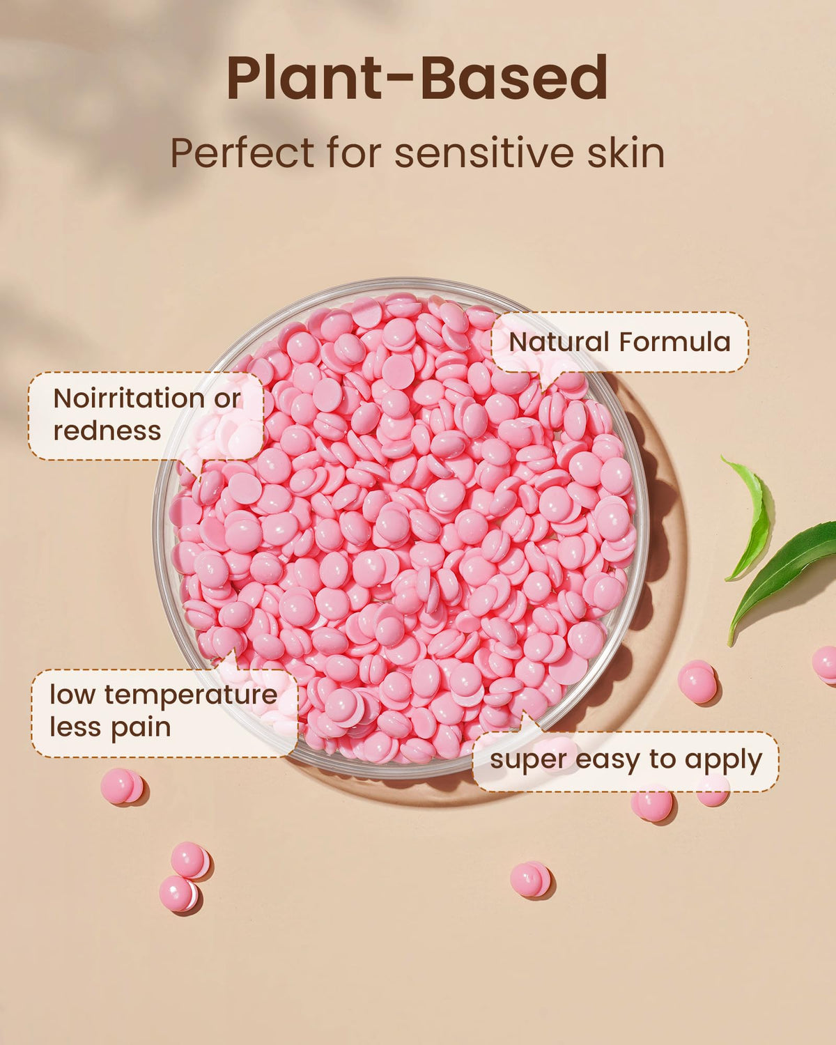 Digital Display Waxing Kit with Wax Warmer and 4 Hard Wax Beads Packs