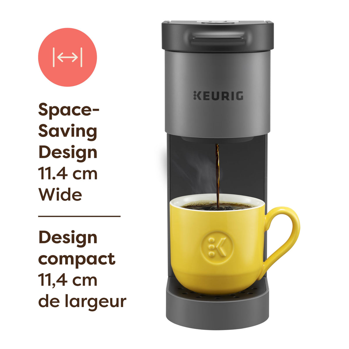 Keurig K-Mini Go Single Serve Coffee Maker, Grey