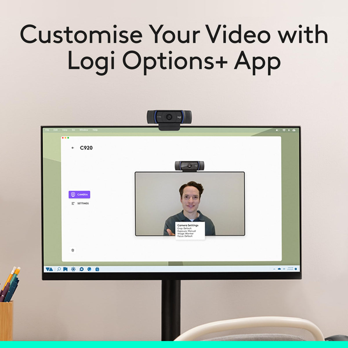 Logitech C920x HD Pro Webcam, 1080p/30fps