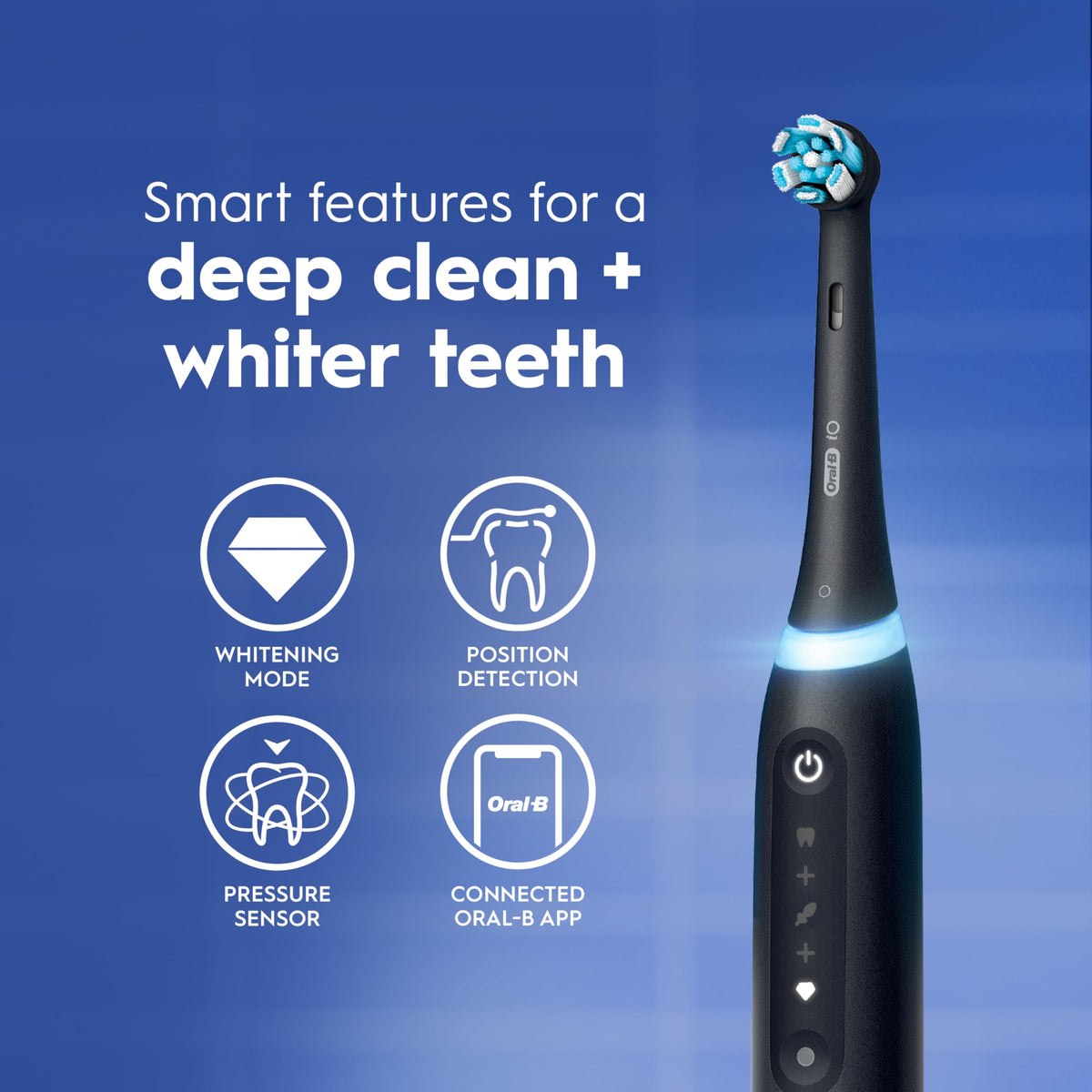 Oral-B iO Series 5 Limited Electric Toothbrush, 3 Brush Heads, White