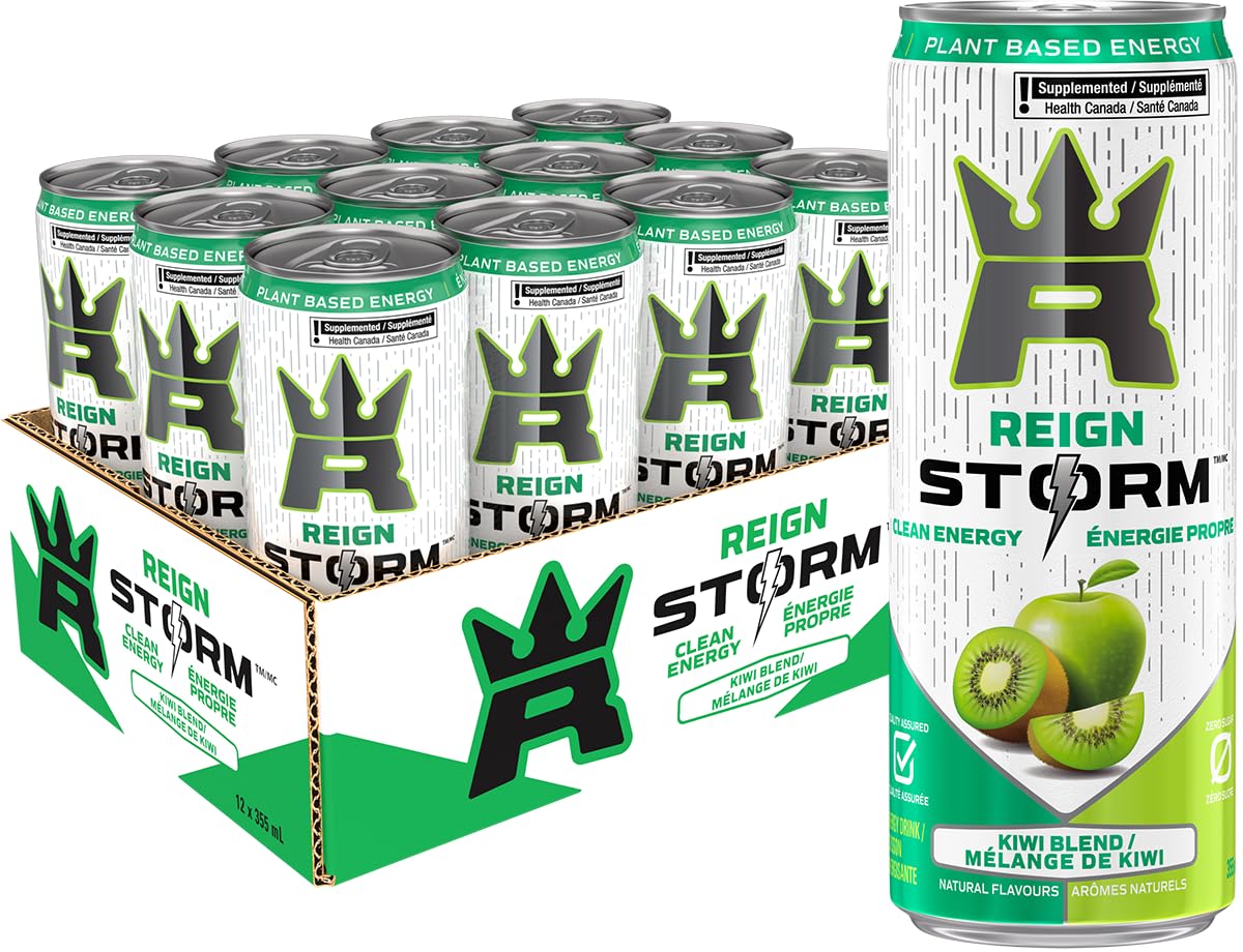 Reign Storm Energy Drink, Kiwi Blend, 12 x 355 mL