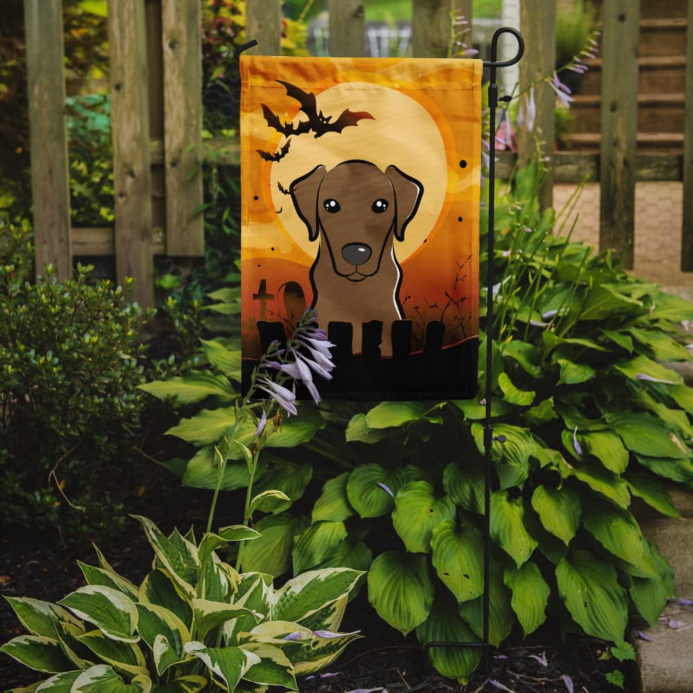 Caroline's Treasures BB1792GF Halloween Chocolate Labrador Garden Size Flag