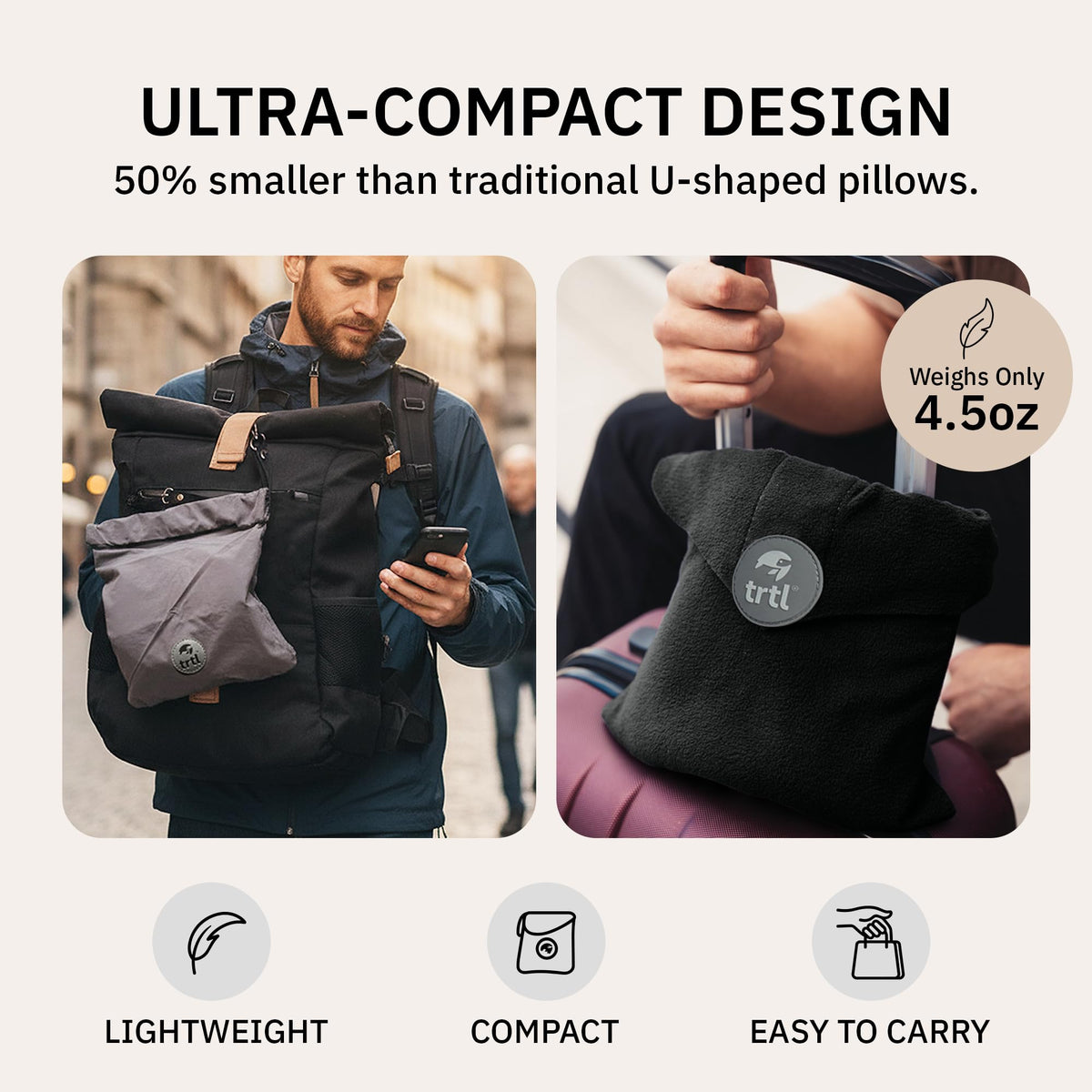 trtl Travel Pillow, Black