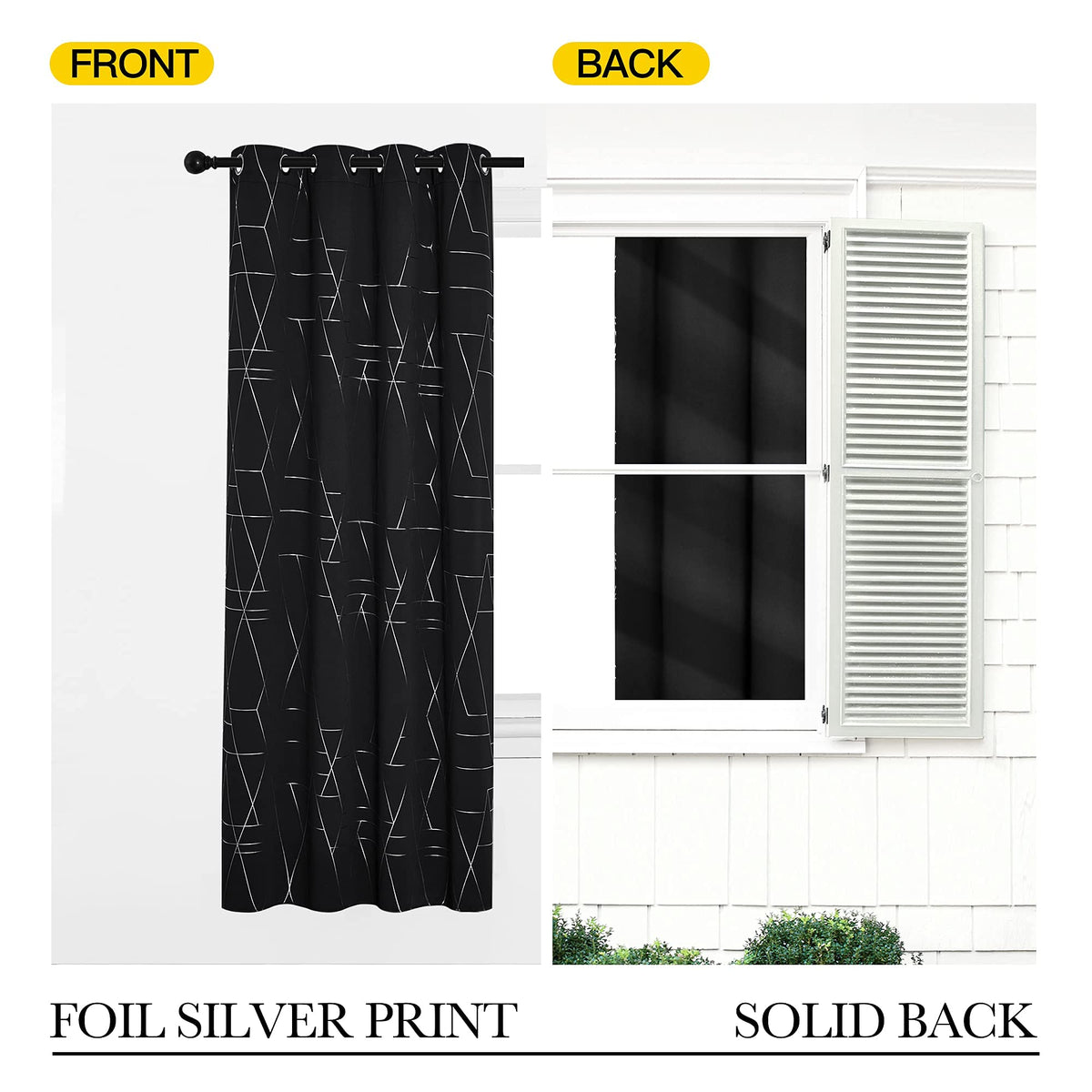 NICETOWN Halloween Blackout Curtains, 2 Panels, 52 x 63 Inch