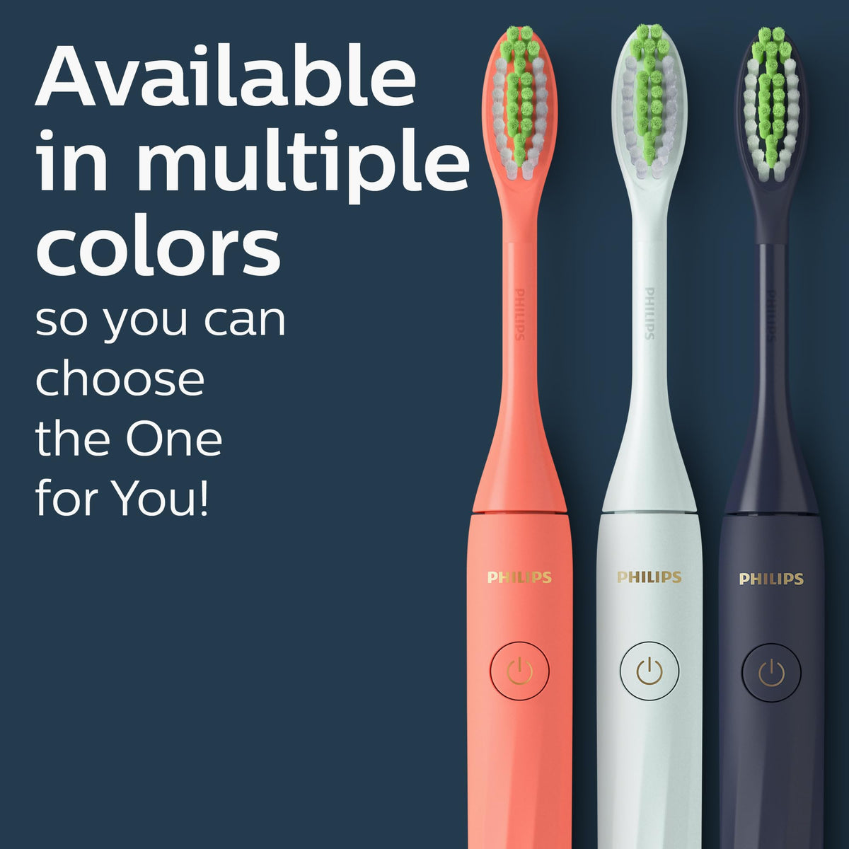 Philips One by Sonicare Battery Toothbrush, Midnight, HY1100/04