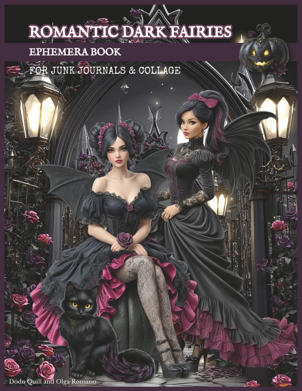 Romantic Dark Fairies Ephemera Book for Junk Journals & Collage
