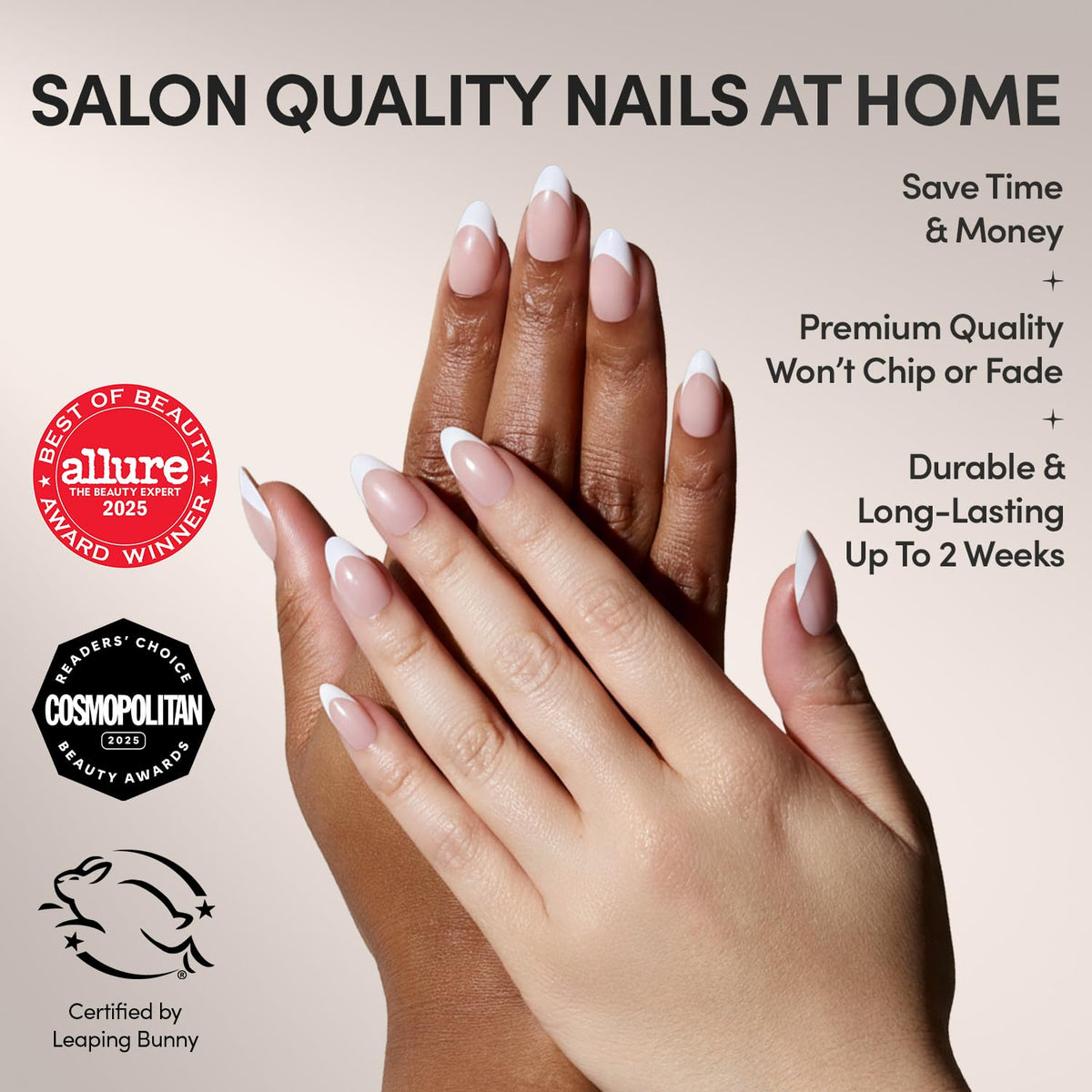 Glamnetic Press On Nails, Ma Damn, 24 Nail Kit with Glue