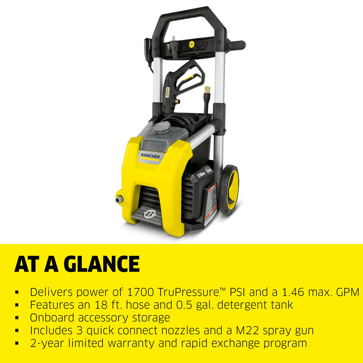 Kärcher K1700 Max 2125 PSI Electric Pressure Washer, 1.2 GPM
