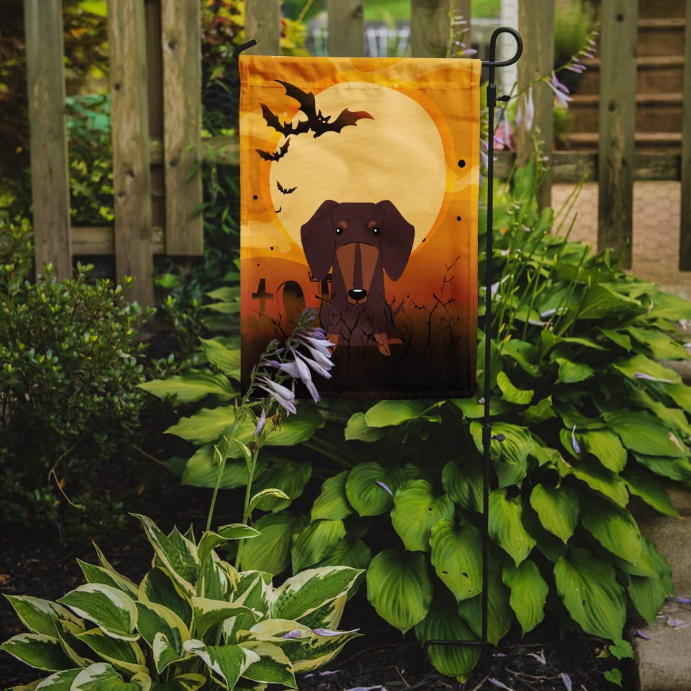 Caroline's Treasures BB4397GF Halloween Dachshund Chocolate Garden Size Flag