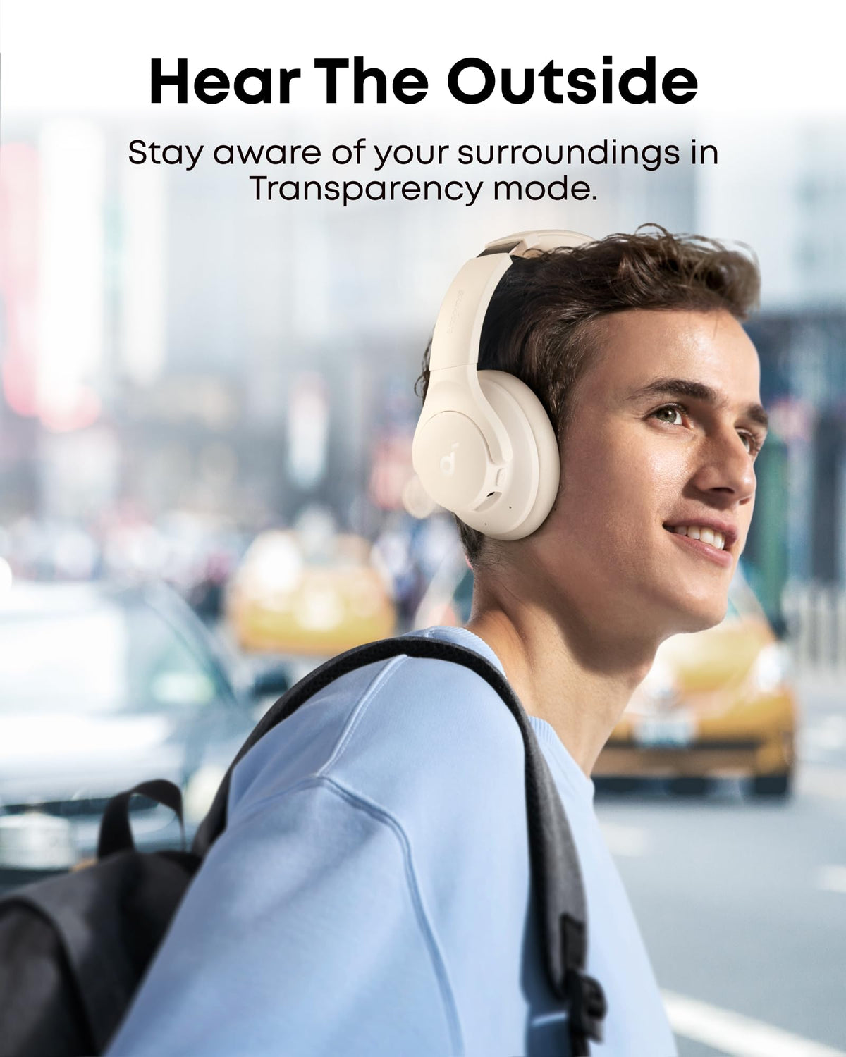 soundcore by Anker Q20i Hybrid ANC Wireless Headphones, White