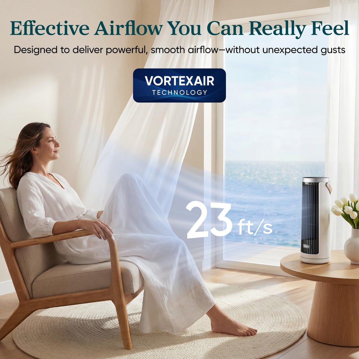 Levoit Mini Tower Fan for Bedroom