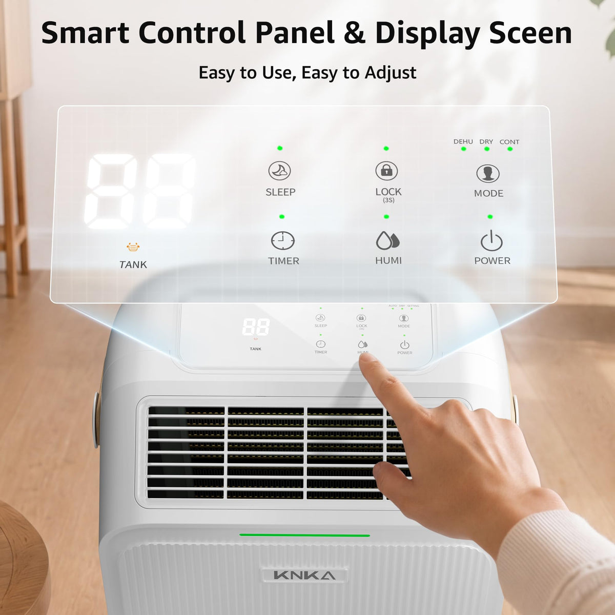 Dehumidifier for Basement with Drain Hose Max 34 Pints