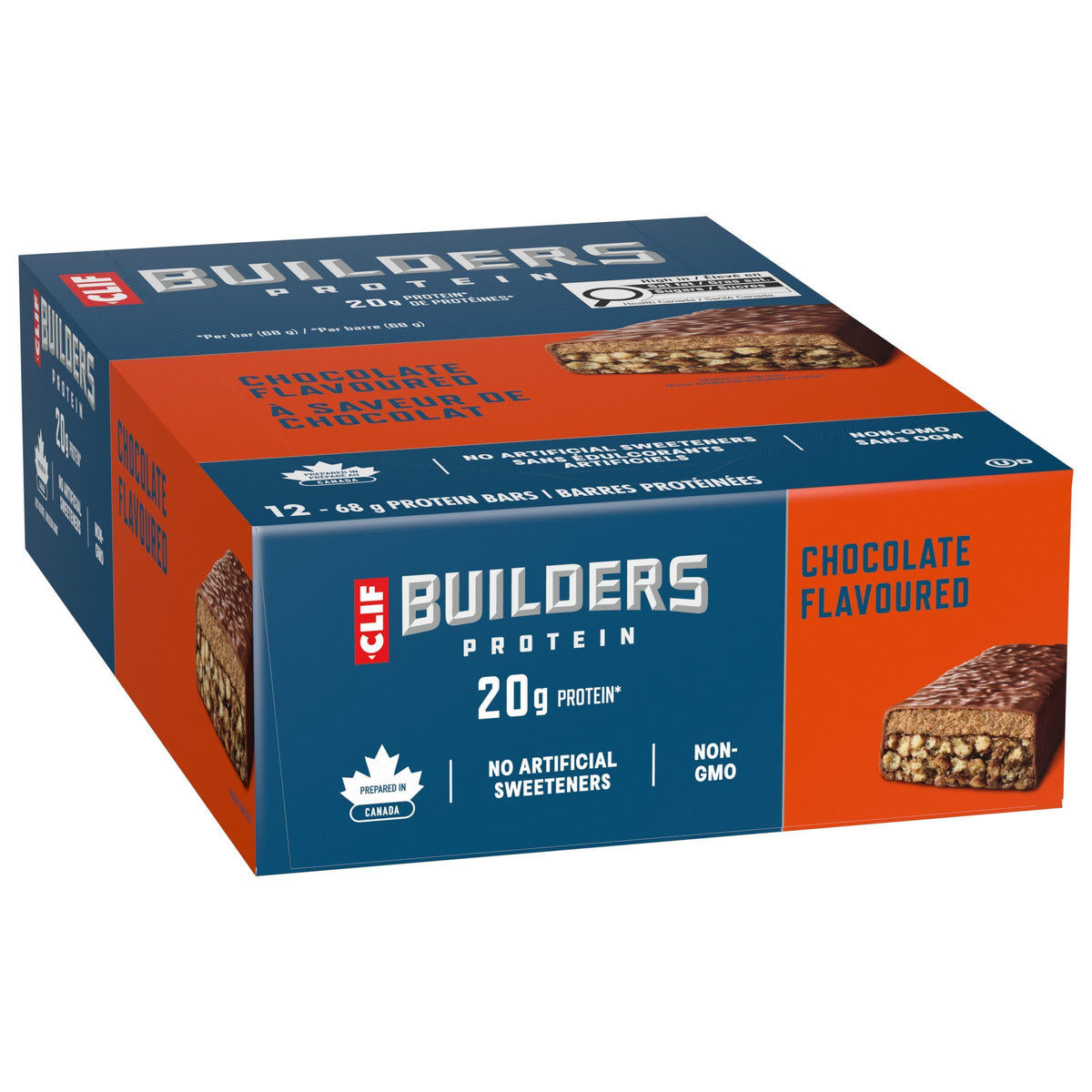 CLIF Builders Protein Bars, Chocolate, 12 x 68 g