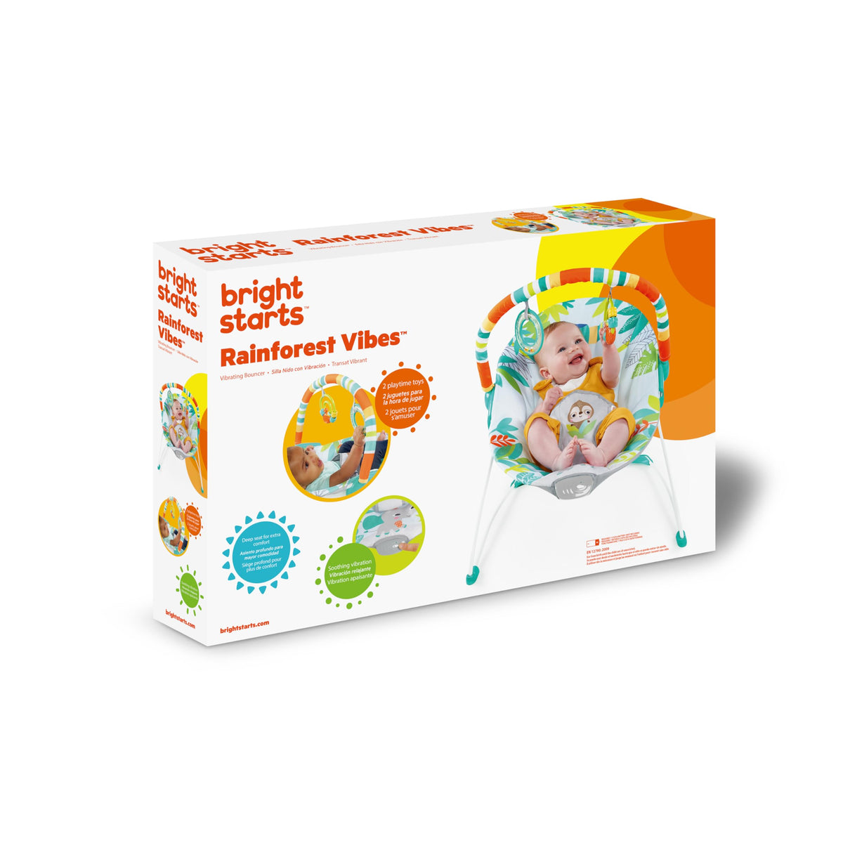 Bright Starts Rainforest Vibes Vibrating Baby Bouncer