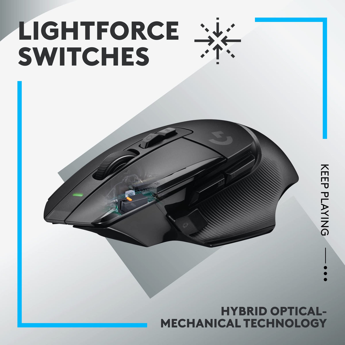 Logitech G502 X Lightspeed Wireless Gaming Mouse, Black