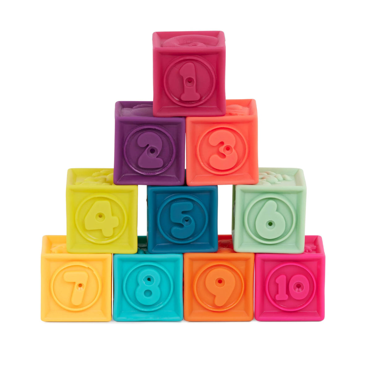 B. toys One Two Squeeze, 10 Soft Stacking Blocks