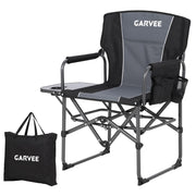 GarveeLife Oversized Camping Chair with Side Table, Black