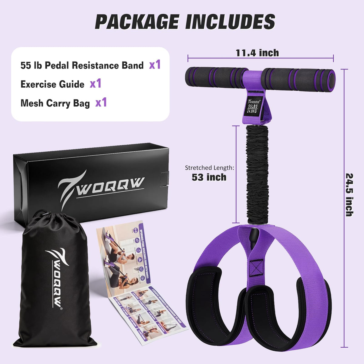 Pedal Resistance Band with Handles