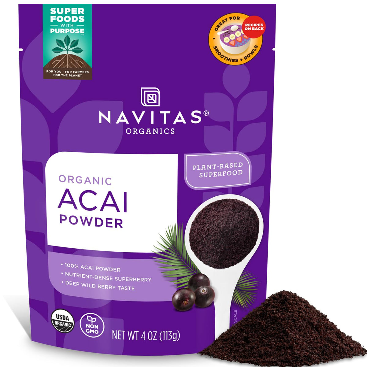 Navitas Organics Organic Acai Powder, 4 oz