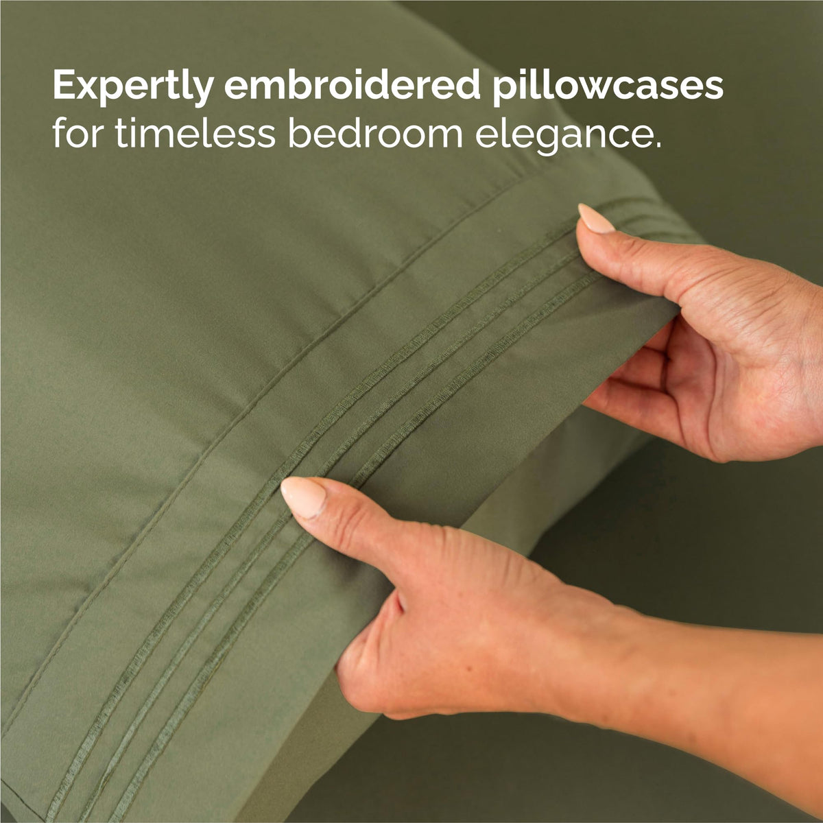 CGK Unlimited Brushed Microfibre Sheet Set, King, Sage Green