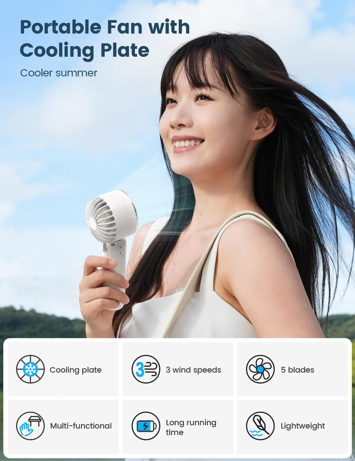 Lamicall Frozen Pad Handheld Fan
