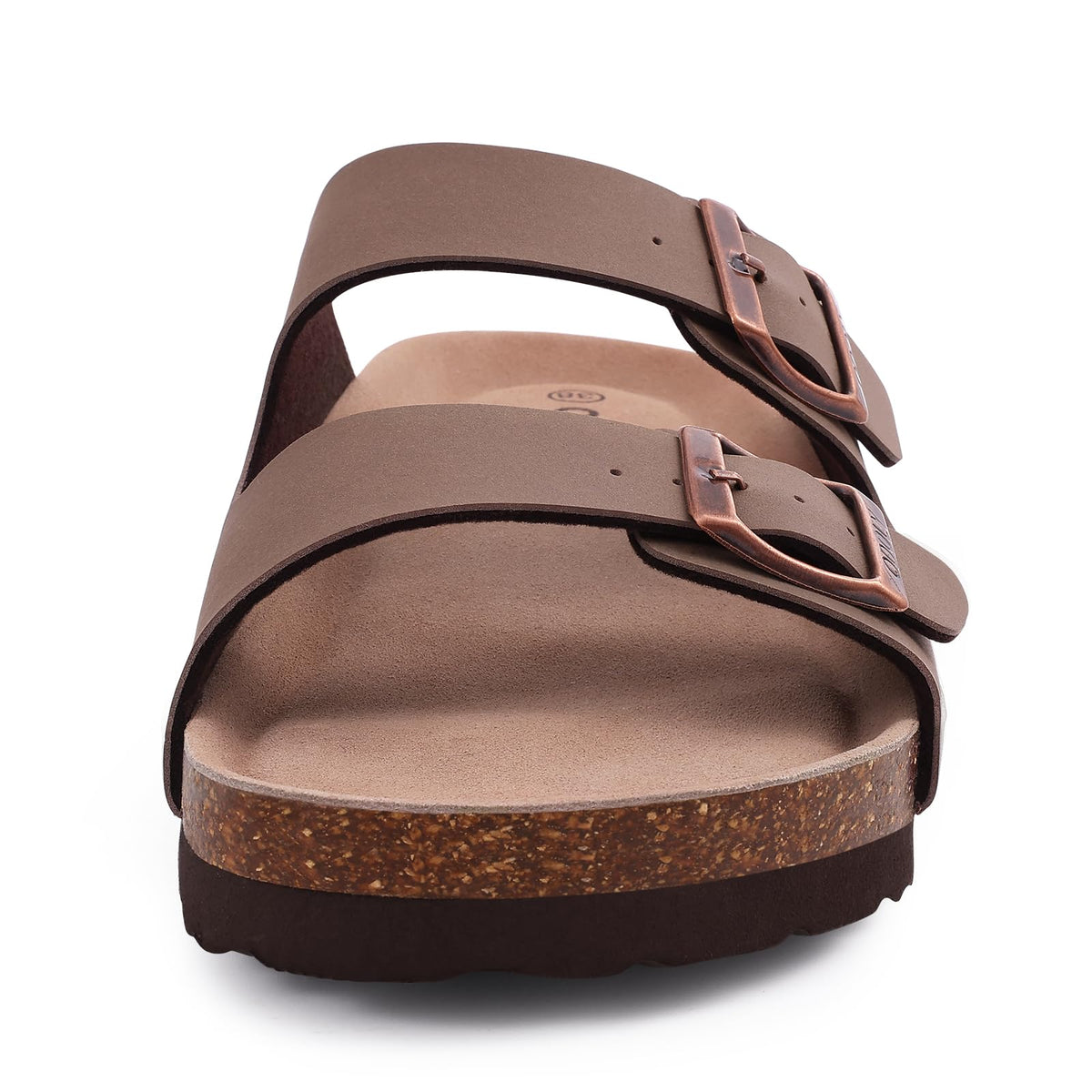 ODOLY Cork Footbed Slide Sandals, Brown, 39 (W 8-8.5 / M 6.5-7)