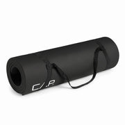 CAP Barbell Yoga Mat with Carrying Strap, 68" x 24" x 1/2", Black