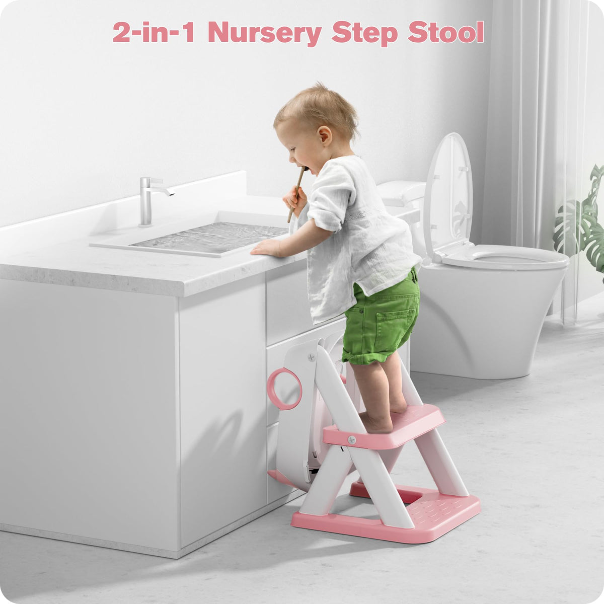Rabb 1st 2-in-1 Potty Training Seat with Step Stool, Pink