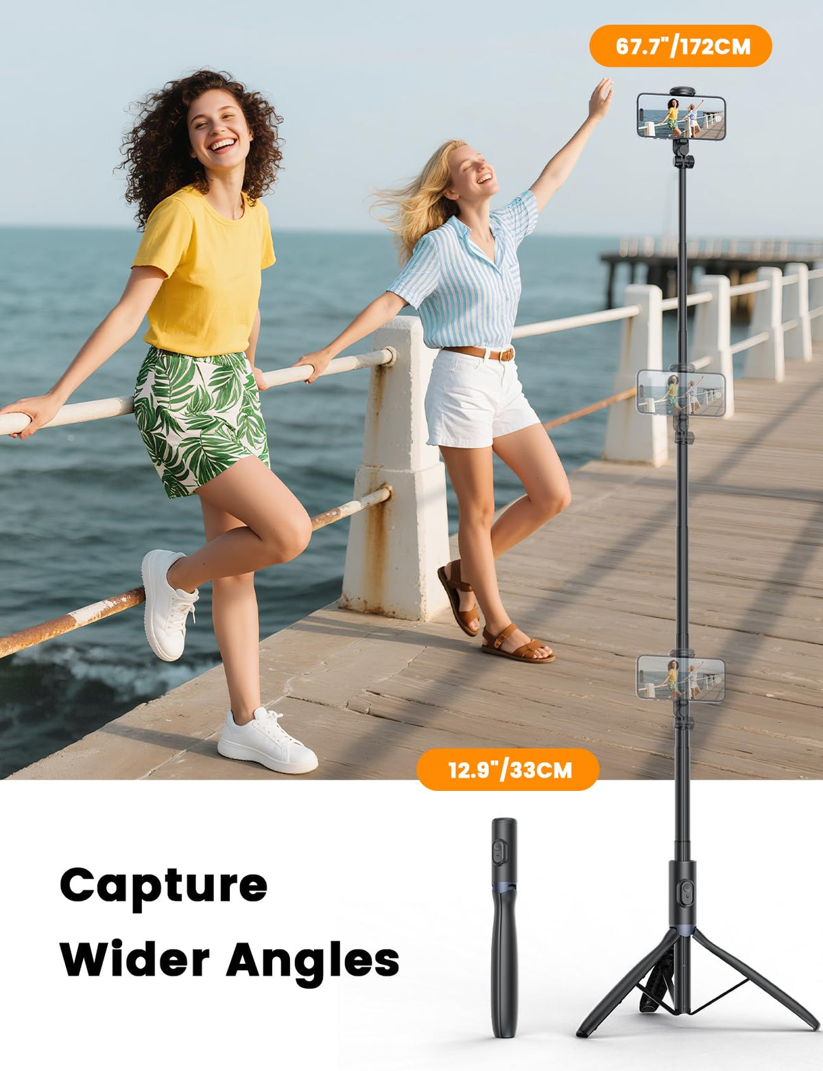 ANXRE 67.7 Inch Tripod Stand with Light and Remote, NT99