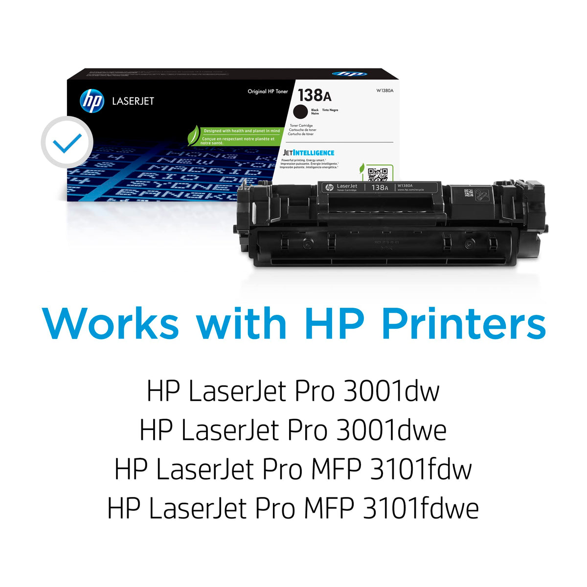 HP 138A LaserJet Toner Cartridge, Black