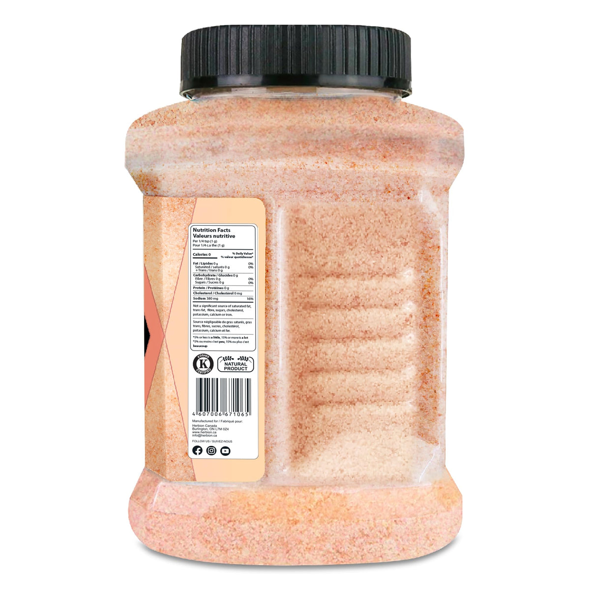 Herbion Naturals Fine Himalayan Pink Salt, 2.2 kg