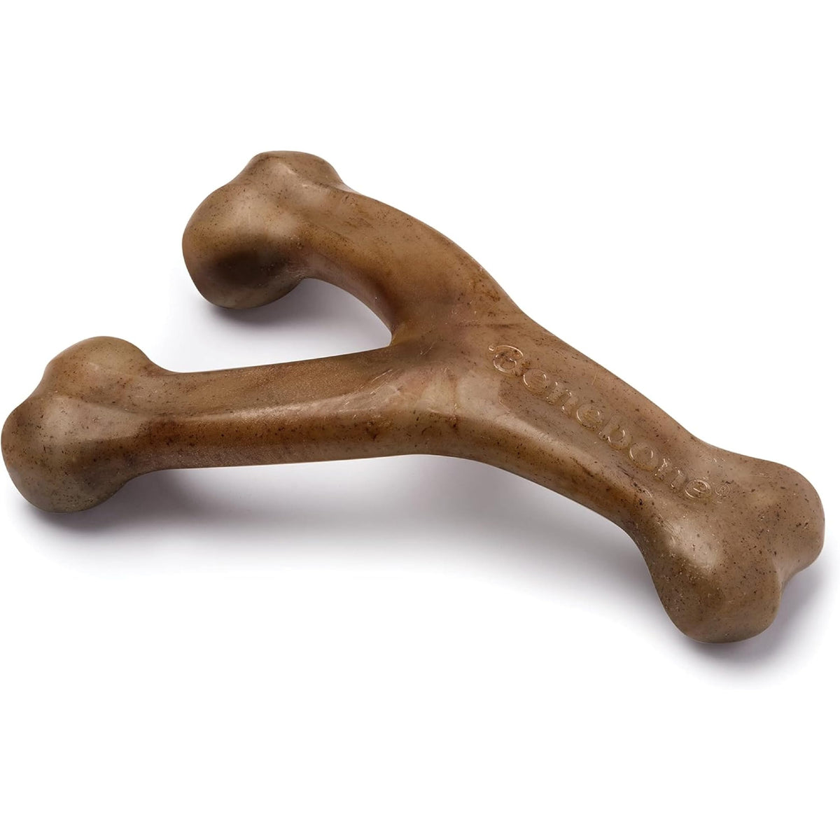 Benebone Wishbone Durable Dog Chew Toy, Bacon, Medium