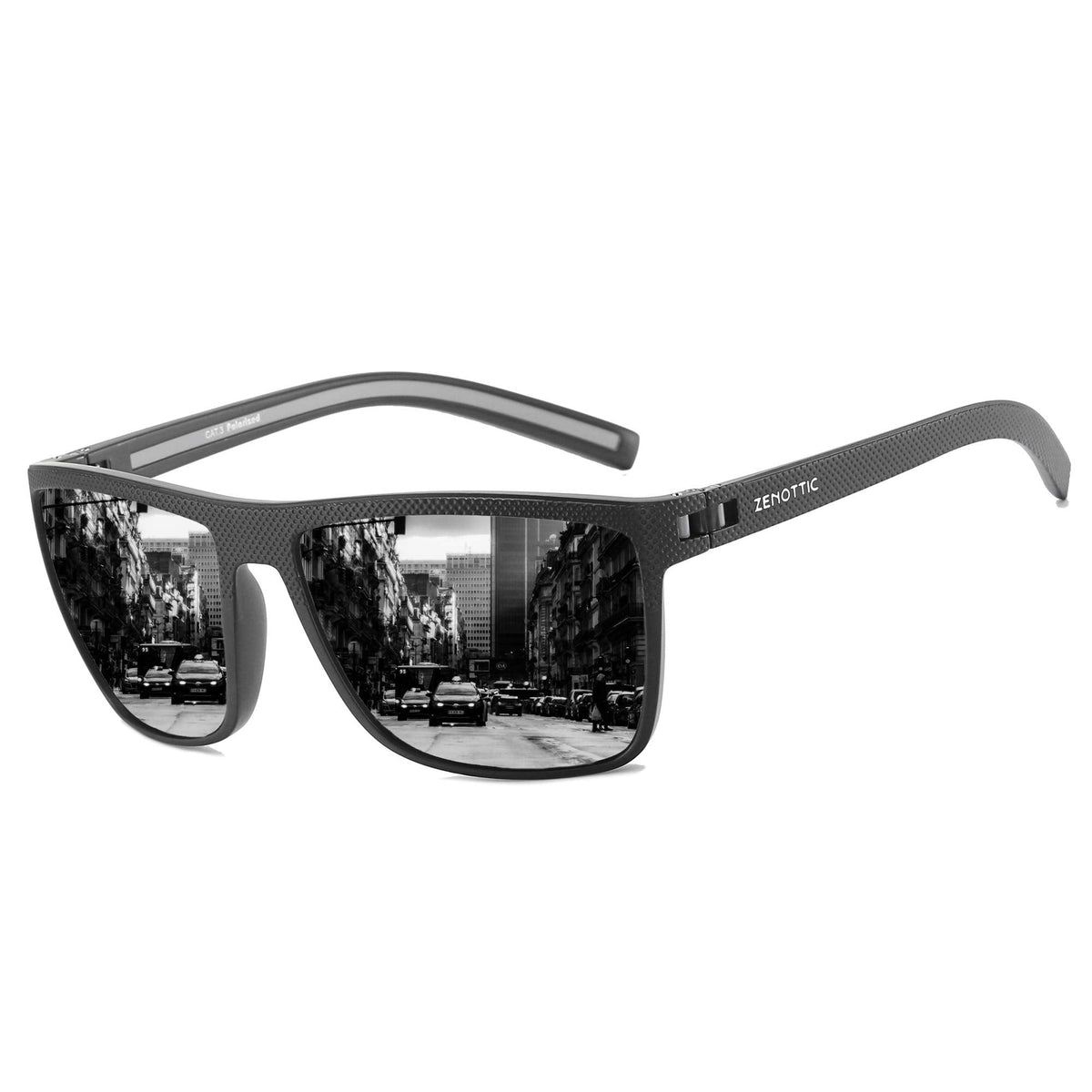 ZENOTTIC TR90 Square Polarized Sunglasses for Men